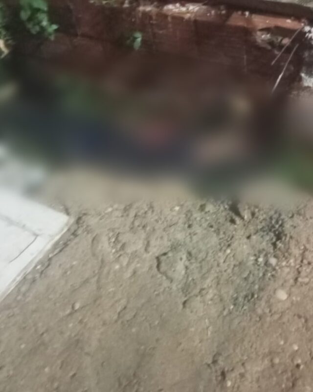 Local do assassinato na rua 08, no Parque São José