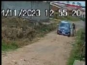 Imagem mostra momento que mulher desaparecida é abordada pelo ex-marido, suspeito do caso Patrícia, que está sendo desaparecida, foi abordada pelo ex-marido antes de desaparecer