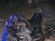 Graves acidentes de trânsito em Imperatriz e região nas últimas horas Imagem da moto onde estava a vítima do acidente na BR-010, sentido Bananal