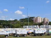 Beira-Rio movimentada na entrega dos carrinhos do programa “Minha Renda” Carrinhos foram entregues para pessoas que se inscreveram e foram sorteadas