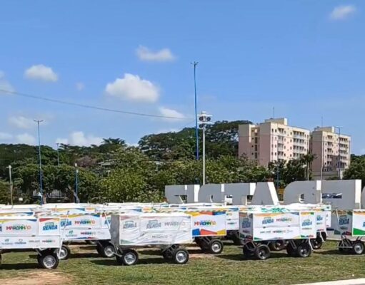 Beira-Rio movimentada na entrega dos carrinhos do programa “Minha Renda” Carrinhos foram entregues para pessoas que se inscreveram e foram sorteadas
