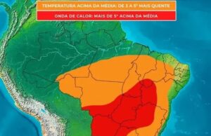 Imperatriz e região terão nova onda de calor a partir desta semana Mapa destaca área de calor mais intenso no Maranhão nos próximos dias